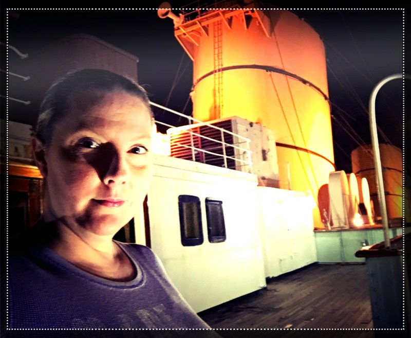 Queen Mary Melissa on deck